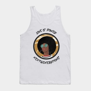 Love Black Coffee Afro Power Tank Top